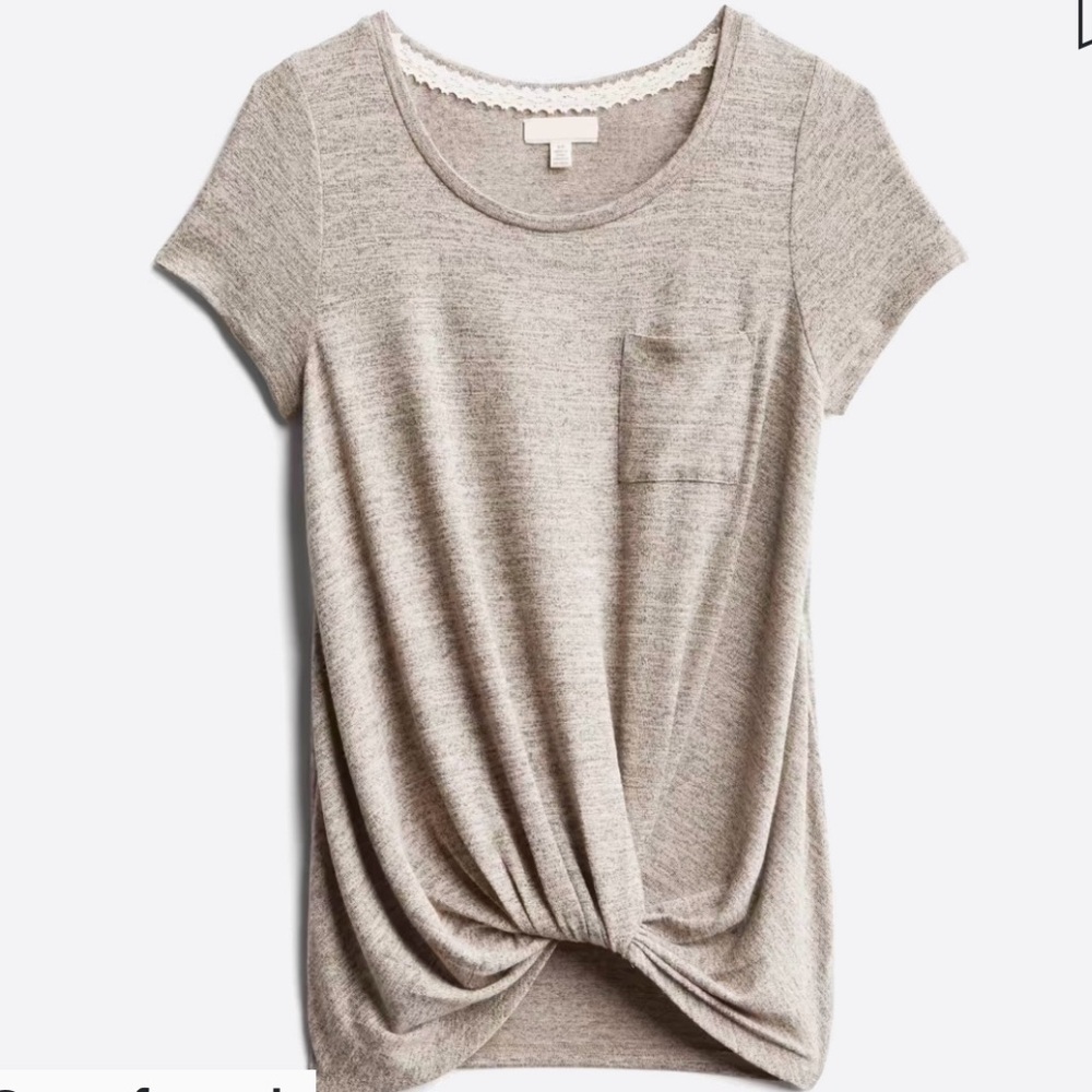 Knot front tee size L - never worn